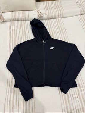 Nike Black Women's Zip Hoodie Bomber Jacket